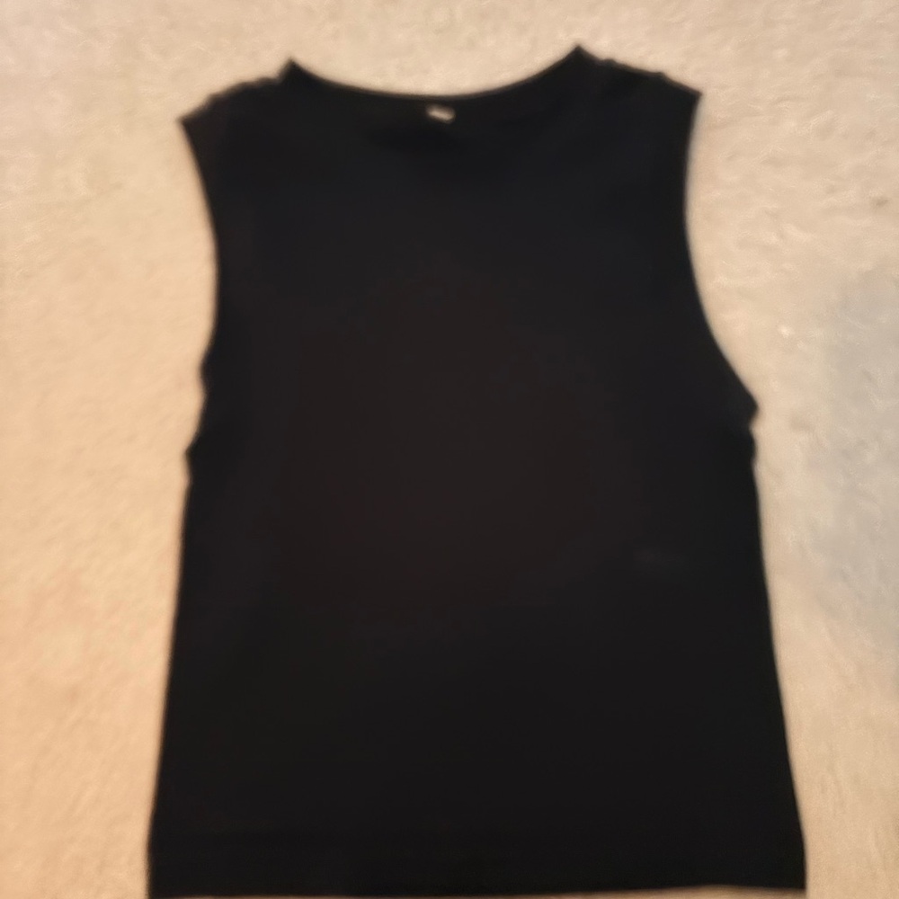 Athleta Black ribbed tank top
